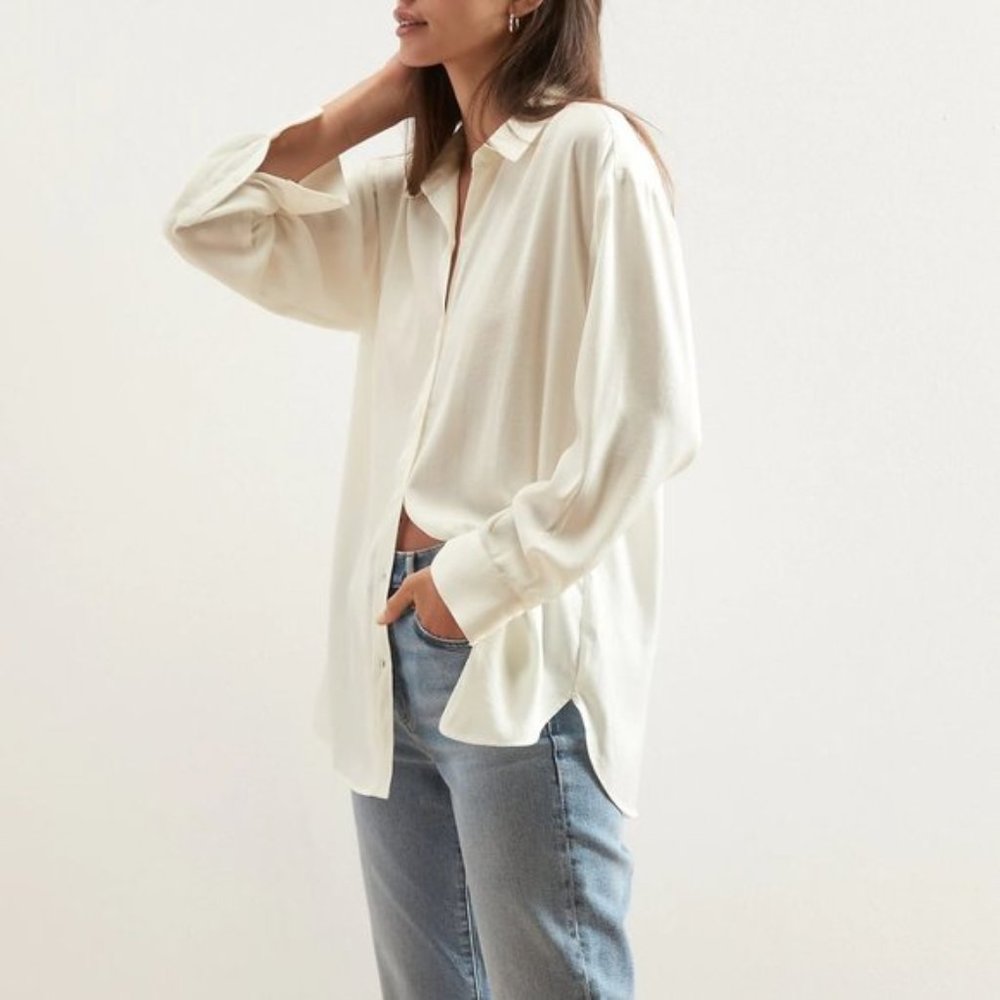 NWOT Banana Republic Silky Oversized Shirt